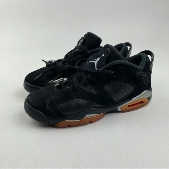 Nike Air Jordan 6 Retro Low GG Size 7Y (768878 022) Black/Sunblush/Silver - Picture 1 of 6
